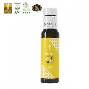 Achat Huiles d&#039;olive et vinaigres italiens  italiens : Huile d' olive aromatisée au citron Guglielmi 100ml