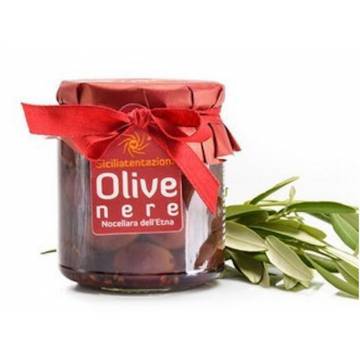 Achat  italiens : Olives noires de Sicile 270 G