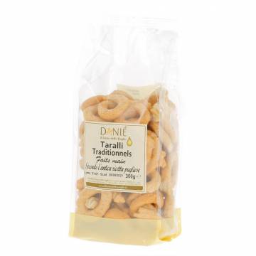 Achat Biscuits sal&eacute;s, piadina et brushetta italiens : Taralli artisanaux nature 300g