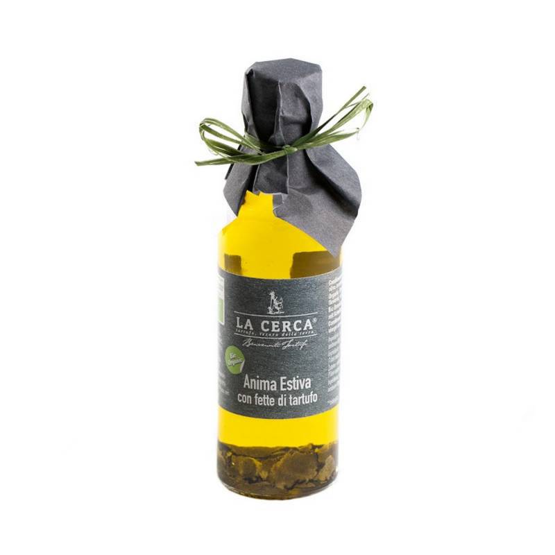 Achat Huiles d&#039;olive et vinaigres italiens  : Huile d'olive bio à la truffe d'été 100 ml